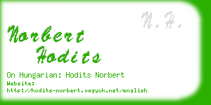 norbert hodits business card